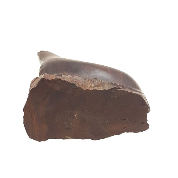 Vintage Iron Wood Hand Carved Folk Art Sculpture Sea Lion Seal MCM Modernist - Picture 8 of 8